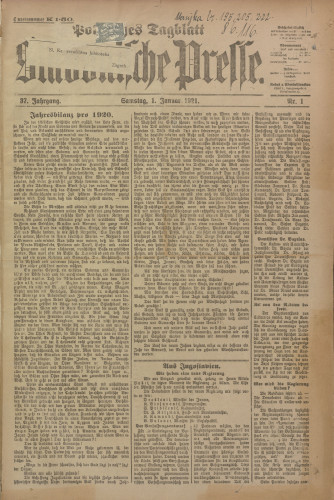 Slavonische Presse, 1921