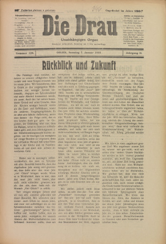 Die Drau, 1933